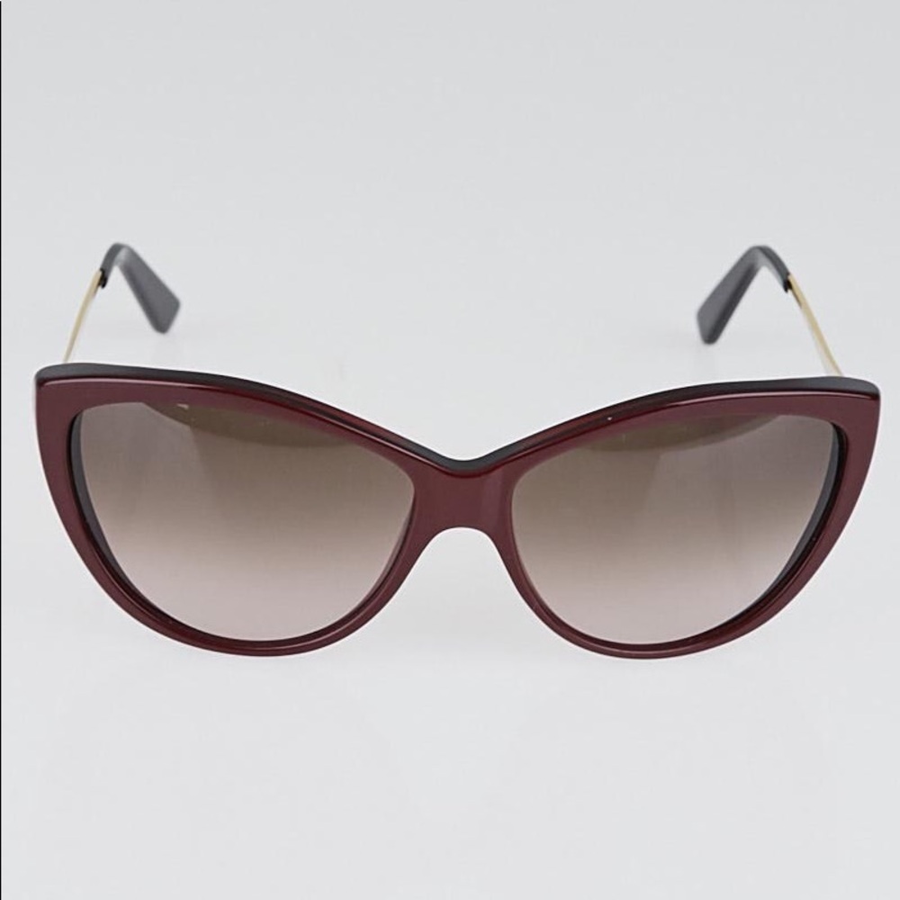 Alexander McQueen Red Acetate Cat-Eye Sunglasses